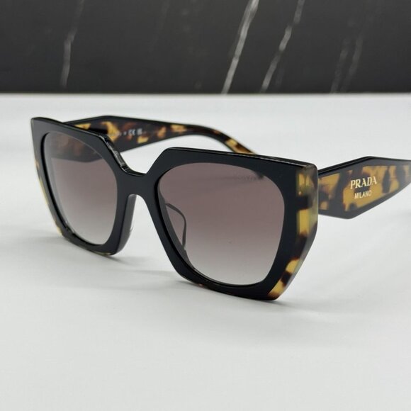 NEW PR15WSF 3890A7 PRADA WOMEN SUNGLASSES SPR 15W 3890A7 BLACK PR 15WS 3890A7 - Picture 2 of 10